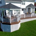 custom deck with an octagonal porch